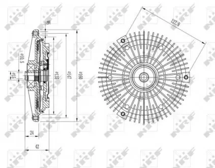 49617 Муфта вентилятора MB E-class (W210) 96-99 NRF подбор по vin на Brocar