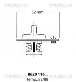 862011688 Термостат Kia Sportage/Mazda 121/323/626 TRISCAN подбор по vin на Brocar