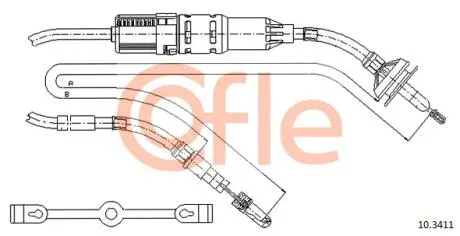 103411 Трос сцепления VW Golf / Jetta Diese -91 COFLE подбор по vin на Brocar