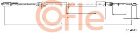 104611 Трос ручного гальма L/R Citroen C5 2000- COFLE підбір по vin на Brocar