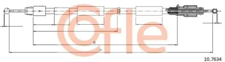 107634 Трос ручних гальм Audi Q7, 3,0-6,0, 06- COFLE підбір по vin на Brocar