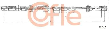 11919 Трос акселератора Ford Transit 2,5D 86- COFLE підбір по vin на Brocar