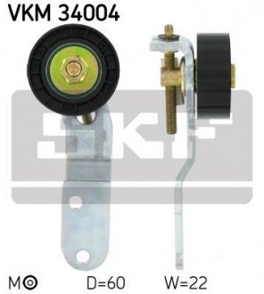 VKM34004 Натяжной ролик (с кронштейном) Escort 1.8D/TD 90-, Fiesta-89 SKF подбор по vin на Brocar
