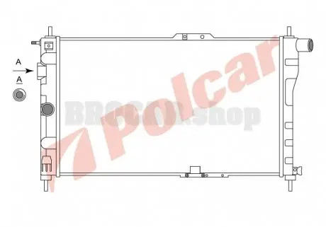 291008A1 Радиатор охлаждения Daewoo Nexia 94-97 POLCAR подбор по vin на Brocar