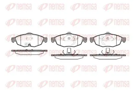 081202 Колодки гальмівні перед. Chrysler Sebring 04.01-06.07 REMSA підбір по vin на Brocar