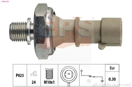 1800162 Датчик тиску масла Opel Astra H 1.6 04- EPS підбір по vin на Brocar