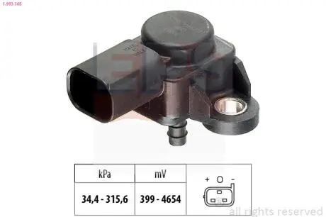 1993165 Датчик давления и температуры W204/211/212,ML W164,W221/222,Sprinter,Vito 06- EPS подбор по vin на Brocar