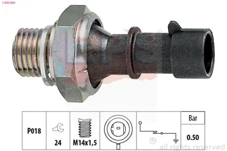 1800069 Датчик давления масла Lanos, Aveo,Lacetti EPS подбор по vin на Brocar
