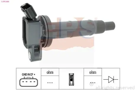 1970466 Котушка запалювання Toyota Avensis 00- EPS підбір по vin на Brocar