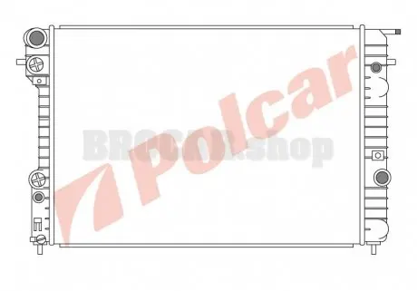 5527084 Радиатора Opel Omega B 2,5-3,0 V6 94-00 POLCAR підбір по vin на Brocar
