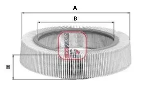 S8460A Фільтр повітряний Audi 100 1.8/2.0 -82 SOFIMA підбір по vin на Brocar