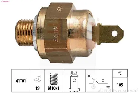 1840097 Датчик температури води LT 2,4B/D 89- EPS підбір по vin на Brocar