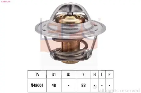 1880470S Термостат 87C Chevrolet/Ford/Opel/VAG EPS подбор по vin на Brocar