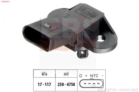 1993072 Датчик вакууму VAG 1.0-2.0 FSI 11.95- EPS підбір по vin на Brocar