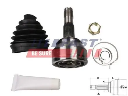 FT25078K ШРКШ зовнішній комплект FIAT Ducato 06-14; PEUGEOT Boxer 06-14; CITROEN Jumper 06-14 FAST підбір по vin на Brocar