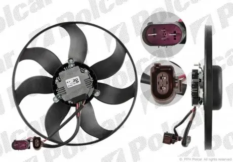 133123U41 Вентилятор двигуна VW 1.2-3.6 08.00- POLCAR підбір по vin на Brocar