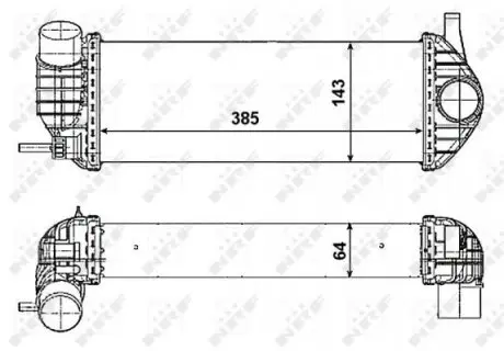30468 Радиатор интеркулера Renault Kangoo 1.5 dCi 08- NRF підбір по vin на Brocar