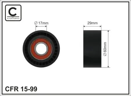 1599 Ролік Bmw 7 (E65/E66) 4.0d/4.5d 02- CAFFARO підбір по vin на Brocar