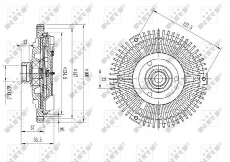49581 Муфта вентилятора BMW 5 (E34/E39)/7 (E38) 92-03 NRF подбор по vin на Brocar