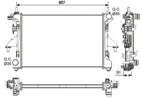 54203 Радиатор охлаждения Citroen Jumper/Fiat Ducato/Peugeot Boxer 2.2HDI-3.0HDI 06- NRF подбор по vin на Brocar