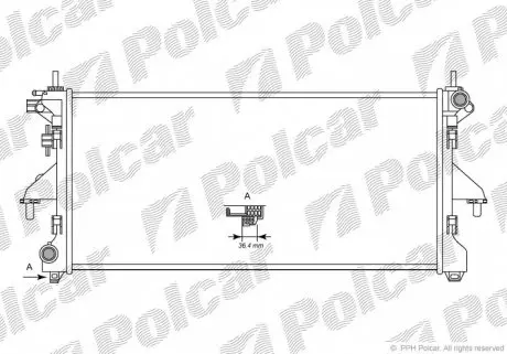5770081 Радіатор охолодження POLCAR підбір по vin на Brocar