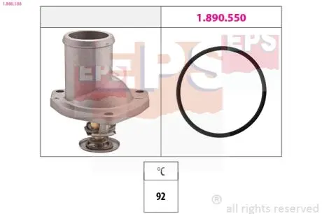 1880188 Термостат 92°C Opel Omega 1.8/1.8i EPS подбор по vin на Brocar