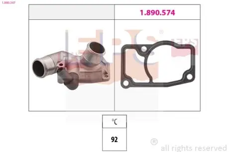 1880347 Термостат Opel 2.0 DTI (X 20 DTL) EPS підбір по vin на Brocar