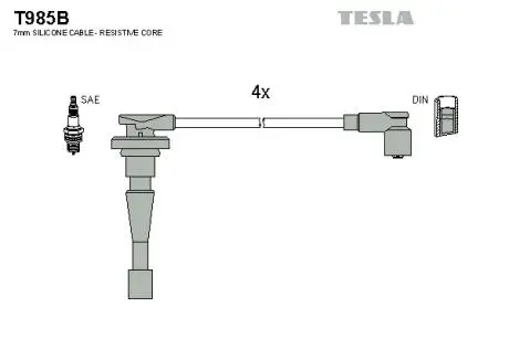 T985B В/в дроти Honda C-RV 1.6/2.0 95- TESLA підбір по vin на Brocar