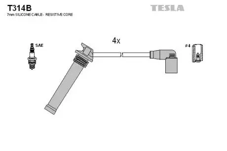 T314B В / в дроти Chery Tiigo 1.8-2.0 TESLA підбір по vin на Brocar