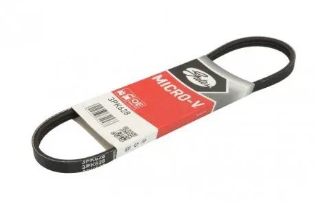 3PK628 Ремінь поліклиновий 3PK628/630 GATES підбір по vin на Brocar