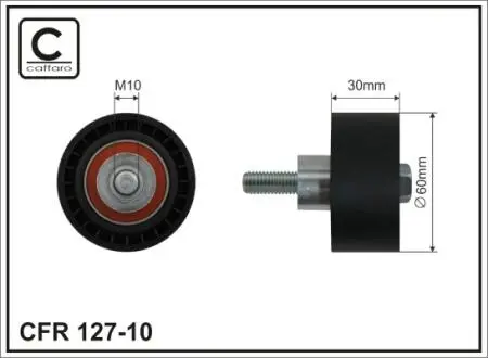 12710 60x10x30 Ролік CHERY A5 1.6 CAFFARO підбір по vin на Brocar