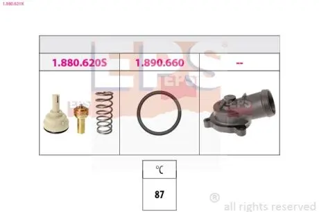 1880621K Термостат VAG 1.6FSI 04- EPS підбір по vin на Brocar