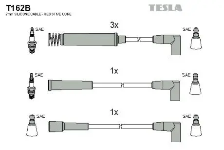 T162B Провід В / В Opel 1,3-1,6 TESLA підбір по vin на Brocar