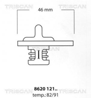 862012191 Термостат Chrysler 2.5 TRISCAN підбір по vin на Brocar