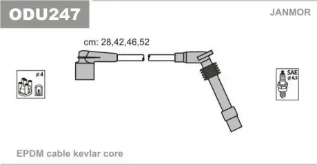 ODU247 Провід В / В Opel 1.6 JANMOR підбір по vin на Brocar