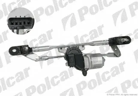 3035ZWP1 Механізм склоочисників з моторчиком POLCAR підбір по vin на Brocar