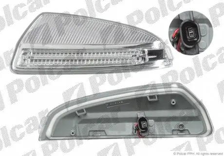 5070206R Бічний покажчик повороту в дзеркалі POLCAR підбір по vin на Brocar