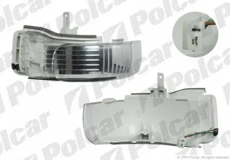 9578206R Бічний вказівник повороту в дзеркалі POLCAR підбір по vin на Brocar