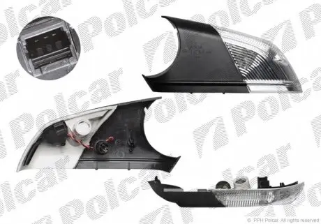 6922196X Бічний вказівник повороту в дзеркалі POLCAR підбір по vin на Brocar