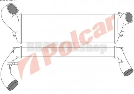 6033J81X Радіатор повітря (Інтеркулер) POLCAR підбір по vin на Brocar