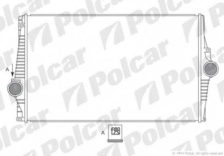 9090J81 Радиаторы воздуха (Интеркулеры) POLCAR подбор по vin на Brocar