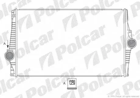 9090J81 Радиаторы воздуха (Интеркулеры) POLCAR подбор по vin на Brocar