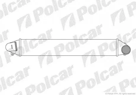 9550J82 Радіатор інтеркулера Ford Galaxy/Seat Alhambra/VW Sharan 1.8T 20V/1.9Tdi 95- POLCAR підбір по vin на Brocar