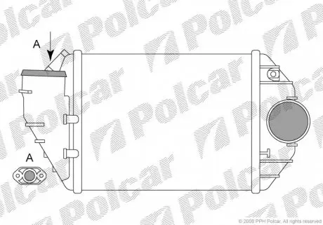 9548J83X Радіатор повітря (Інтеркулер) POLCAR підбір по vin на Brocar