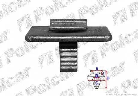 RXC60333 Кріплення дверної карти POLCAR підбір по vin на Brocar