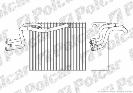 6015P81 Випарник кондиціонера POLCAR підбір по vin на Brocar