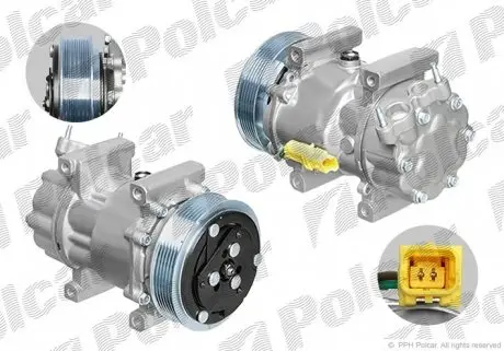 2326KS1 Компресор кондиціонера (новий) POLCAR підбір по vin на Brocar