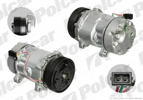 9550KS2 Компресор кондиціонера (новий) POLCAR підбір по vin на Brocar