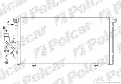 7207K8C2 Радіатор кондиціонера POLCAR підбір по vin на Brocar