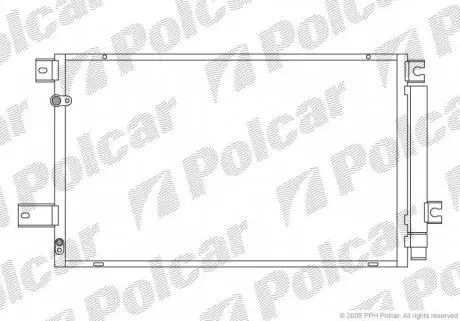 8125K8C4S Радіатор кондиціонера POLCAR підбір по vin на Brocar